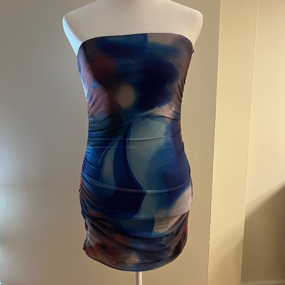MICAH MINI DRESS BLUE - Picture 2 of 4